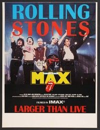 5t263 AT THE MAX IMAX special 19x25 '91 Mick Jagger, Keith Richards, The Rolling Stones!