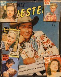 5v021 LOT OF 6 MOVIE PLAY MAGAZINES lot '47-'49 Susan Hayward, Gregory Peck, Roy Rogers + more!
