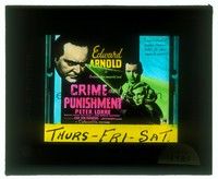 5v165 CRIME & PUNISHMENT glass slide '35 Josef von Sternberg, Peter Lorre, Marsh, Dostoyevsky