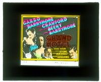 5v169 GRAND HOTEL glass slide '32 Greta Garbo, John & Lionel Barrymore, Joan Crawford, Beery