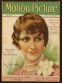 5v063 MOTION PICTURE magazine May 1927 art portrait of Patsy Ruth Miller by Marland Stone!