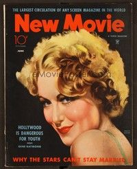 5v076 NEW MOVIE MAGAZINE magazine June 1935 art of sexy Grace Moore by K. Blacksmith!