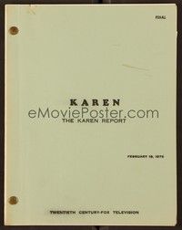 5v206 KAREN final draft TV script February 19, 1975, Season 1, Episode 12, The Karen Report!