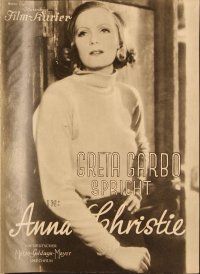 5v132 ANNA CHRISTIE German program '30 Greta Garbo, Charles Bickford, different images!