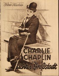 5v136 CITY LIGHTS German program '31 art of Charlie Chaplin holding flower + boxing images!