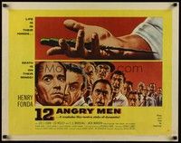 5w003 12 ANGRY MEN style A 1/2sh '57 Henry Fonda, Sidney Lumet jury classic, life is in their hands