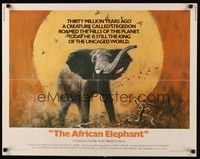 5w010 AFRICAN ELEPHANT 1/2sh '71 great artwork, still the king of the uncaged world!