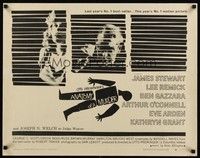 5w017 ANATOMY OF A MURDER style B 1/2sh '59 Otto Preminger, Saul Bass dead body silhouette art!