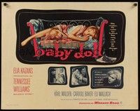 5w030 BABY DOLL 1/2sh '57 Elia Kazan, classic image of sexy troubled teen Carroll Baker!