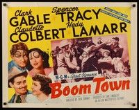 5w045 BOOM TOWN style A 1/2sh R56 Clark Gable, Spencer Tracy, Claudette Colbert, Hedy Lamarr!