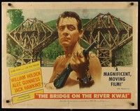 5w049 BRIDGE ON THE RIVER KWAI style A 1/2sh '58 William Holden, Alec Guinness, David Lean classic!