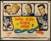 5w060 CAN-CAN 1/2sh '60 Frank Sinatra, Shirley MacLaine, Maurice Chevalier & Louis Jourdan!