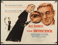 5w094 DETECTIVE 1/2sh '54 great close-up image & artwork of Alec Guinness!