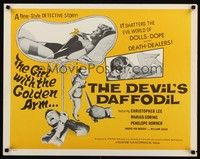 5w095 DEVIL'S DAFFODIL 1/2sh '67 Edgar Wallace, shatters the world of dolls, dope, & death dealers