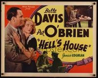 5w146 HELL'S HOUSE 1/2sh R30s Bette Davis clings to Pat O'Brien!