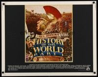 5w148 HISTORY OF THE WORLD PART I 1/2sh '81 artwork of Roman soldier Mel Brooks by John Alvin!