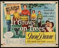 5w161 IT GROWS ON TREES style B 1/2sh '52 Irene Dunne & Dean Jagger picking money from tree!