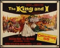 5w172 KING & I 1/2sh '56 art of Deborah Kerr & Yul Brynner in Rodgers & Hammerstein's musical!