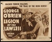 5w182 LEGION OF THE LAWLESS style A 1/2sh R49 cowboy George O'Brien, pretty Virginia Vale!