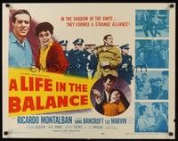 5w185 LIFE IN THE BALANCE 1/2sh '55 early Ricardo Montalban, Anne Bancroft, Lee Marvin!