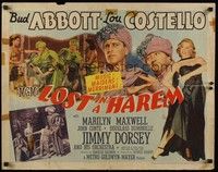 5w189 LOST IN A HAREM 1/2sh '44 Bud Abbott & Lou Costello in Arabia with sexy babes!