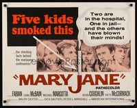 5w199 MARYJANE 1/2sh '68 AIP, marijuana, drugs, Fabian, Teri Garr, the shocking facts!