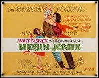 5w202 MISADVENTURES OF MERLIN JONES 1/2sh '64 Disney, wacky art of Annette Funicello, Kirk & chimp!