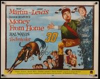 5w205 MONEY FROM HOME style A 1/2sh '54 3-D Dean Martin & horse jockey Jerry Lewis!