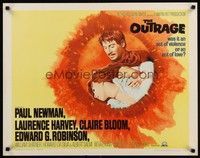 5w234 OUTRAGE 1/2sh '64 Paul Newman as a Mexican bandit in a loose remake of Rashomon!