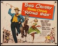 5w260 RIDING HIGH style A 1/2sh '50 art of Bing Crosby dancing down the street, Frank Capra!