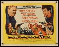 5w276 SHAKE HANDS WITH THE DEVIL style A 1/2sh '59 James Cagney, Don Murray, Dana Wynter, Johns!