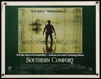 5w283 SOUTHERN COMFORT 1/2sh '81 Walter Hill, Keith Carradine, cool image of hunter in swamp!