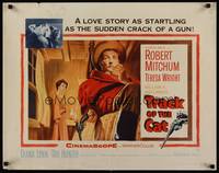 5w307 TRACK OF THE CAT 1/2sh '54 Robert Mitchum & Teresa Wright in a startling love story!