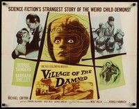 5w319 VILLAGE OF THE DAMNED 1/2sh '60 George Sanders. the story of the weird child-demons!