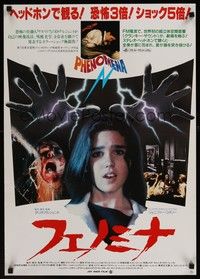 5w421 CREEPERS Japanese '85 Dario Argento, different close up of scared young Jennifer Connelly!
