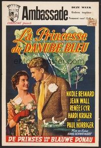 5x423 AN DER SCHONEN BLAUEN DONAU Belgian '55 Hans Schweikart, Hardy Kruger, Nicole Besnard!