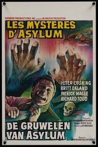 5x433 ASYLUM Belgian '72 Peter Cushing, Britt Ekland, Robert Bloch, horror!