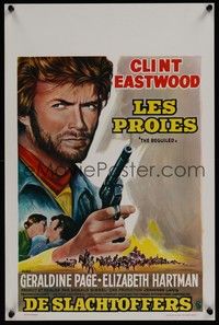 5x443 BEGUILED Belgian '71 completely different art of Clint Eastwood, Don Siegel directed!