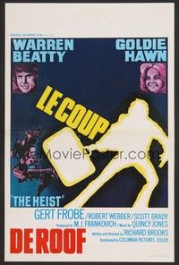 5x413 $ Belgian '71 bank robbers Warren Beatty & Goldie Hawn, cool different silhouette art!