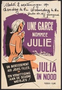 5x534 GIRL CALLED JULES Belgian '70 La Ragazza di nome Giulio, artwork of girl in her underwear!