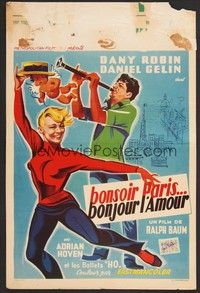 5x541 GOOD EVENING PARIS Belgian '56 Ralph Baum, Dany Robin, Adrian Hoven!c