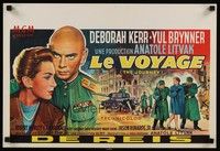 5x570 JOURNEY Belgian '58 different close-up artwork of Yul Brynner with sexy Deborah Kerr!