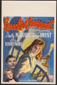 5x701 SPIRAL STAIRCASE Belgian 1947 art of Dorothy McGuire, George Brent & Ethel Barrymore!