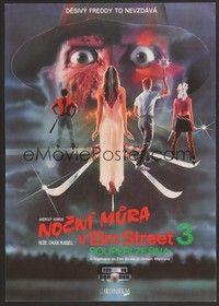 5x390 NIGHTMARE ON ELM STREET 3 Czech 11x16 '87 horror artwork of Freddy Krueger by Matthew Peak!