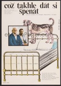 5x407 WHAT WOULD YOU SAY TO SOME SPINACH Czech 11x16 '78 art of dog on bed by Milan Grygar!