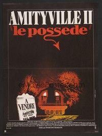 5x223 AMITYVILLE II French 15x21 '82 The Possession, cool Landi art of haunted house!