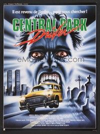 5x273 GRAVEYARD SHIFT French 15x21 '87 wild Melki art of vampire & taxi cab, Central Park Driver!