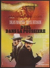 5x318 SHOWDOWN French 15x21 '73 cool image of Rock Hudson & Dean Martin in western!