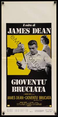 5x098 REBEL WITHOUT A CAUSE Italian locandina R70s James Dean was a bad boy from a good family!