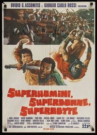 5x050 SUPERSTOOGES VS. THE WONDERWOMEN Italian 20x27 '74 super-fantastic conquests of adventure!